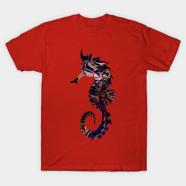 Art Seahorse, nautical tribal symbol print T-Shirt by KINKDesign